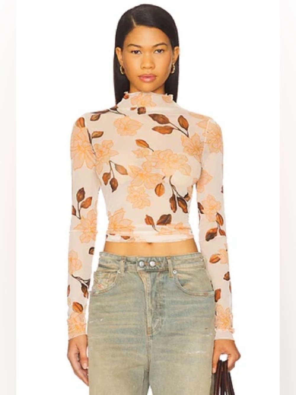 NEW FAVORITE DAUGHTER The Sheer Fantasy Top in Bare Roses